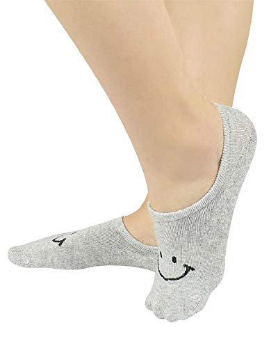 Tuopuda 10 Pares Calcetines Invisibles Mujer De Algodón Calcetines Cortos Elástco Con Silicona Antideslizante (F)