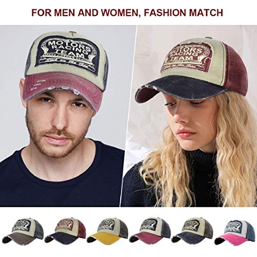 Tuopuda® Nueva Unisex Gorra de béisbol algodón Mezclado Motocicleta Gorra molienda Borde Haga Viejo Sombrero (café)