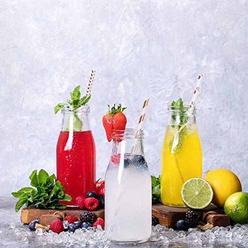 Tupa 100 Piezas Pajitas de Papel de Oro Rosa Pajitas de Papel Desechables Papel de Aluminio Biodegradable Pajitas de Papel de Rayas y Oro Sólido para Fiestas de Bbodas Decoraciones (100)