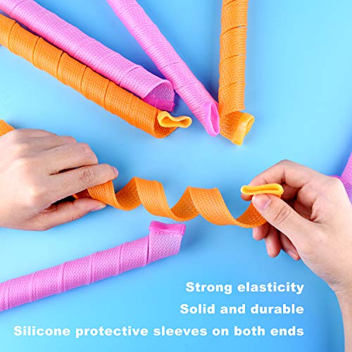 TUPARKA 30 Pcs Rulos para el Pelo, Rizos Espirales Kit, Rulos para el Cabello Sin Rizador para Pelo Largo, Mediano y Corto