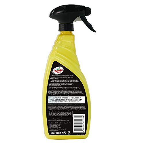 Turtle Wax 53143 Hybrid Wash & Wax Champú De Lavado De Autos Elimina La Cera del Automóvil 750Ml