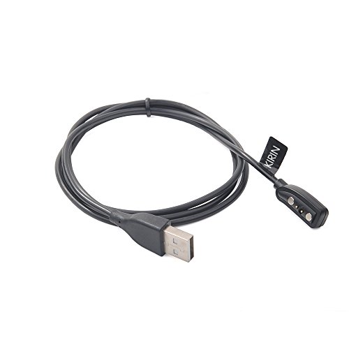 TUSITA Cargador para Pebble Reloj Inteligente - Cable de Carga USB 100cm Pinza de la Base - rastreador de Ejercicios Accesorios (1-Pack)