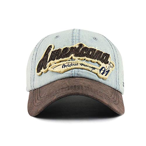 TWIFER Gorra de béisbol Ajustable de algodón de Estilo Vintage Unisex para Deportes al Aire Libre Vintage Marca Transpirable Impresión de Letras para Deportes al Aire Libre