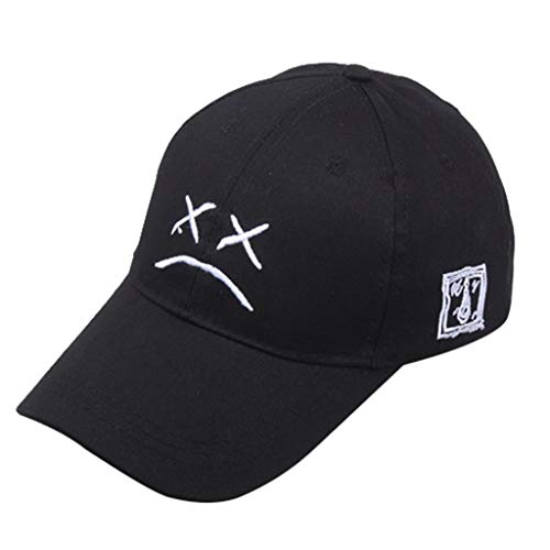 TWIFER Gorra de béisbol con Hombre Mujer Ajustable Gorras Beisbol Casuales Retro Bordado Transpirable Sombrero Exteriores e Interiores Gorra Unisex Deporte Al Aire Libre Correr Visor Negro