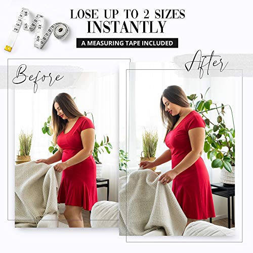 Twinzen Faja Reductora Mujer Adelgazante- Fajas Reductoras Abdomen y Moldeadoras Nalgas - Braga Faja Reductora Cintura Alta Invisible - Faja Mujer Moldeadora Vientre Plano - Cinta Métrica Incluida