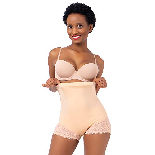 Twinzen Faja Reductora Mujer Adelgazante- Fajas Reductoras Abdomen y Moldeadoras Nalgas - Braga Faja Reductora Cintura Alta Invisible - Faja Mujer Moldeadora Vientre Plano - Cinta Métrica Incluida