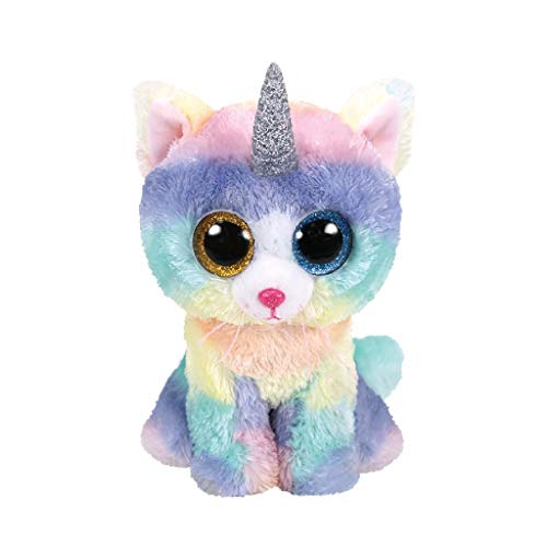 Ty TY36250 Beanie Boo's Heather el Gato Unicornio 15 cm