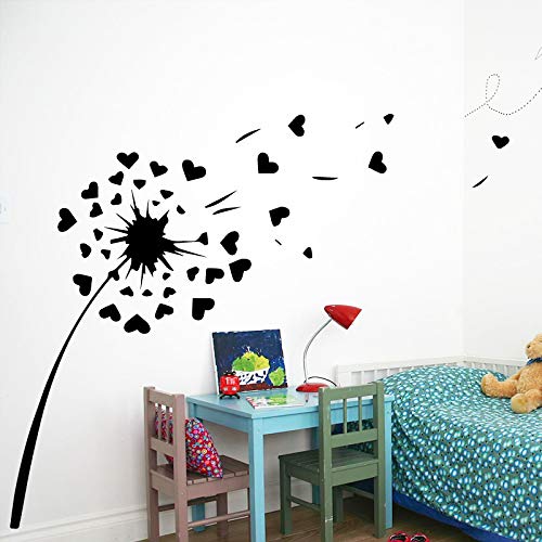 TYLPK Pegatinas de pared creativas de diente de león Pegatinas de pared de moda moderna para bebés Decoración de la habitación de los niños Pegatinas de pared Art Deco de estilo nórdico azul 30X38 cm