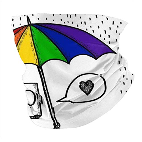 Tzshak Rainbow Robot Gay Pride LGBT Pride Queer Windbreak Headwear Diadema Bufanda Mascarilla Lavable Polvo Cuello Bandana Máscara Pasamontañas