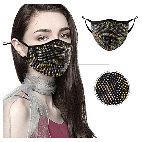 UANGER 2021 ??????????? de Diamantes de Imitación para Mujer Junta Lavable y Putable Reutilizable a Prueba de Polvo, ??????????? de Fiesta