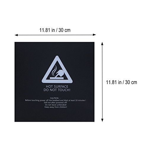 UEETEK Superficie de Impresión 3D 300mm x 300mm (Cuadrado) - 3 Piezas