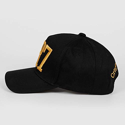 UKKD Béisbol Las Mujeres De Algodón De Béisbol Ajustable del Sombrero De Los Sombreros De Los Hombres Sombreros Cr7 Fashin Cheapu Panamá,Negro