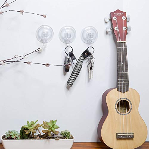 Ulinek 6 Piezas Gancho Ventosa Baño Ultra Fuerte Sin Agujeros Colgador Ventosa Super Resistente MAX 5kg para Toallas Pared Puerta Ropa, Perchero Ventosa Reutilizable