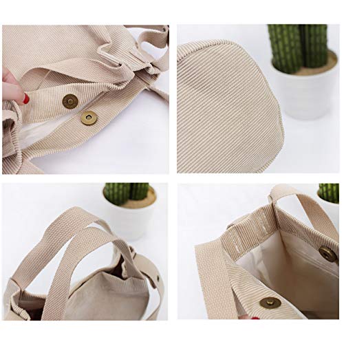 Ulisty Mujer Pana Moda Bolsa de Cubo Casual Bolsa de Hombro Bolso Bolso Crossbody Negro