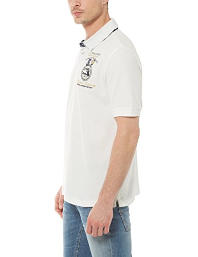 Ultrasport Fort Lauderdale Collection Polo para hombre Wadhurst, polo clásico para hombre con tres botones, ideal para el deporte y el ocio, Blanco, 2XL