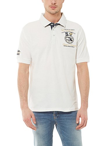 Ultrasport Fort Lauderdale Collection Polo para hombre Wadhurst, polo clásico para hombre con tres botones, ideal para el deporte y el ocio, Blanco, 2XL