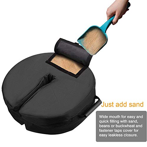 Umbrella Base Stand light weight Windproof Square Parasol Support Base, waterproof Shade Umbrella Stand fill with sand, Suit for Outdoor Beach Backyard Garden Patio