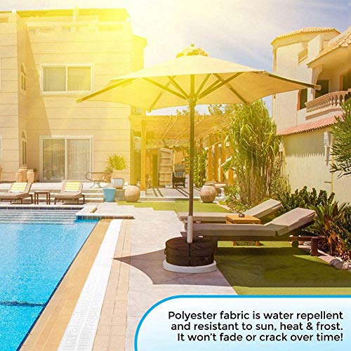 Umbrella Base Stand light weight Windproof Square Parasol Support Base, waterproof Shade Umbrella Stand fill with sand, Suit for Outdoor Beach Backyard Garden Patio