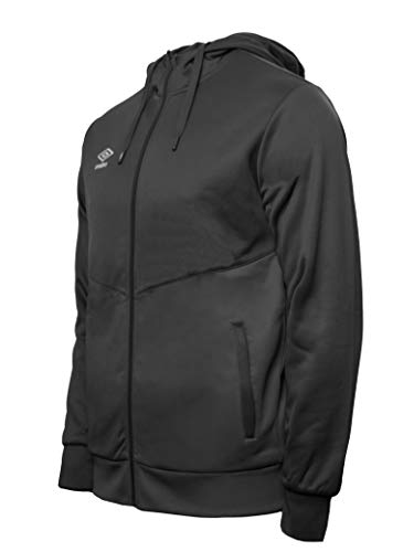 UMBRO Core Training Hooded FZ Jacket Chaqueta con Capucha, Hombre, Negro, S