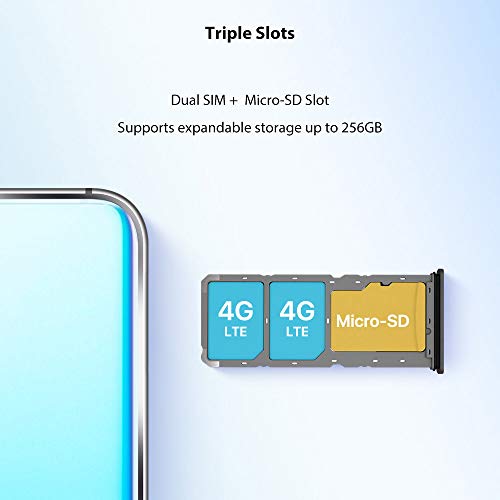 UMIDIGI A5 Pro Smartphone Libres Teléfono Inteligente Dual SIM 2 + 1 Ranuras para Tarjetas 6.3" FHD + 4GB RAM 32GB ROM Teléfono móvil 16MP + 8MP + 5MP Cámara 4150mAh Batería Android 9 Pie [Azul]