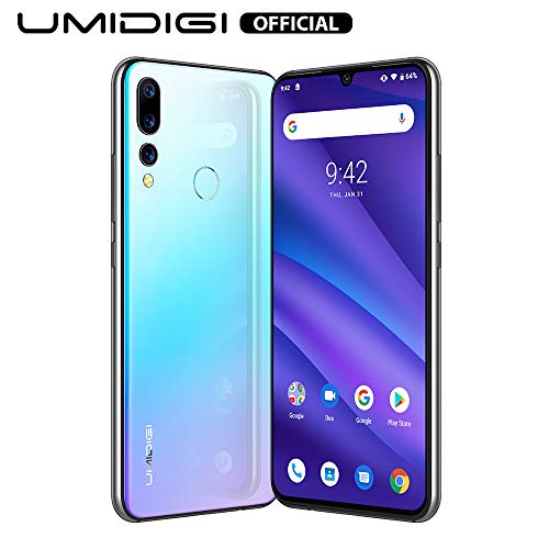 UMIDIGI A5 Pro Smartphone Libres Teléfono Inteligente Dual SIM 2 + 1 Ranuras para Tarjetas 6.3" FHD + 4GB RAM 32GB ROM Teléfono móvil 16MP + 8MP + 5MP Cámara 4150mAh Batería Android 9 Pie [Azul]