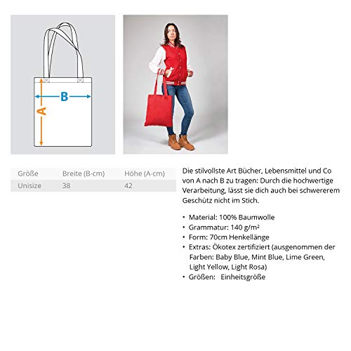 Un tónico sin alcohol es ginlos. Divertido diseño de bebida – Diseño sencillo y divertido – Bolsa de yute (con asas largas), color Azul, talla 38cm-42cm