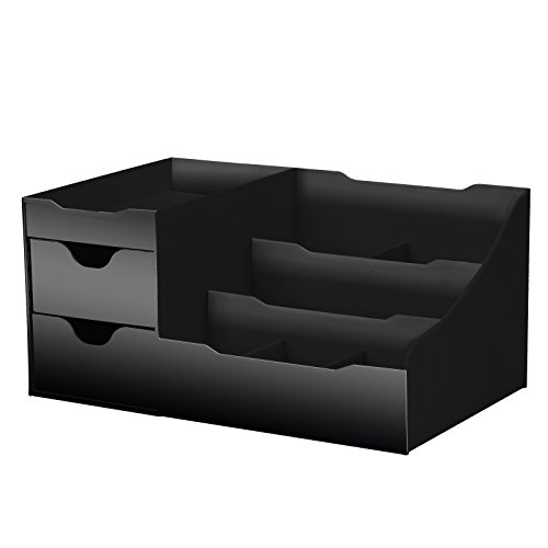 Uncluttered Designs Organizador de Maquillaje con Gavetas (Negro)