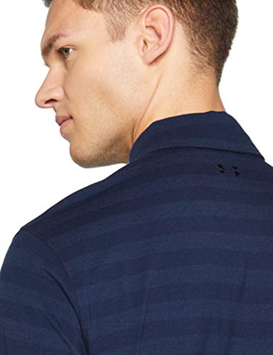 Under Armour CC Scramble Stripe Polo, Hombre, Azul, XL