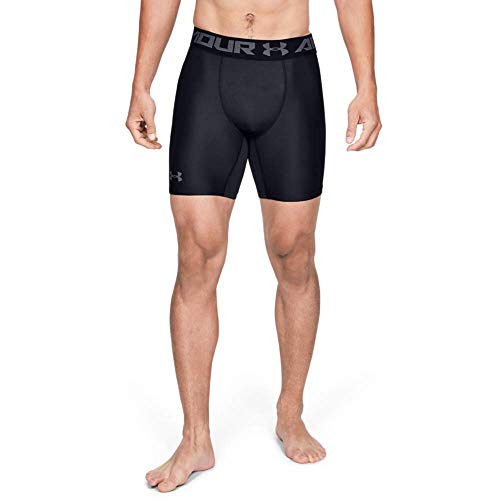 Under Armour HeatGear ARMOUR 2.0 COMP Shorts, Pantalón Corto Hombre, Negro (Black/Graphite 001), XXL