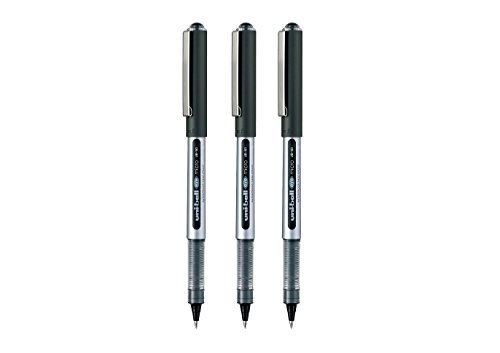 Uni-Ball 153486285 - Bolígrafo de tinta líquida (3 unidades), color negro