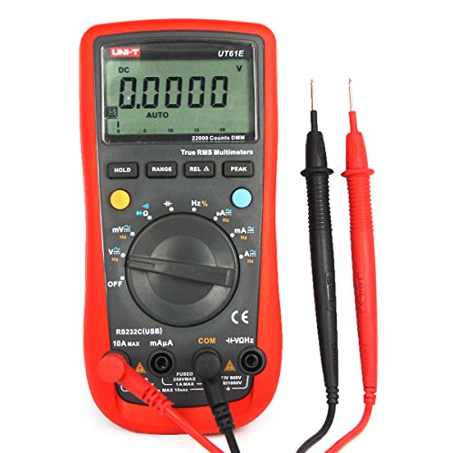 UNI-T UT61E 22000 Condes Multímetro Digital de Precisión Multiprobador AC/DC Voltaje, Corriente, Resistencia, Capacitancia Tester con RS232C Cable(Rango Automática)