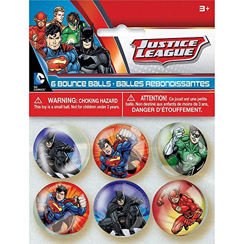 Unique 49978 - Pelotas saltarinas Justice League (paquete de 6)
