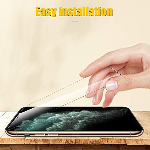 UniqueMe [2 Pack] Protector de Pantalla para iPhone 11 Pro [5.8 inch] [2 Pack] Protector de Lente de cámara para iPhone 11 Pro, Vidrio Templado [9H Dureza ] HD Film Cristal Templado