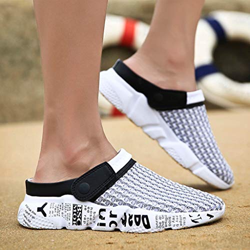 Unisex Hombres Mujer Zapatillas de Playa Respirable Malla Ahueca hacia Fuera Las Sandalias Zapatos Antideslizante Casual Calzado Deportivo Suaves Cómodas Calzado de Trabajo JiaMeng_ZI