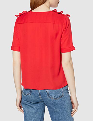United Colors of Benetton Blusa Camisa, Rojo (Rosso 005), Medium para Mujer