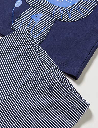 United Colors of Benetton Completino T-Shirt E Pantalone Conjunto de Ropa, Azul (Peacoat 252), 68 para Bebés