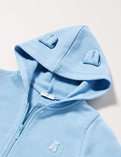 United Colors of Benetton Felpa Zip Chaqueta Punto, Azul (Dusk Blue 29j), 68 para Bebés