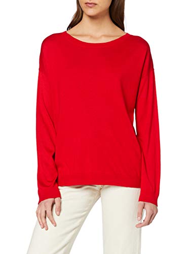 United Colors of Benetton Maglia G/c M/l Jersey, Rojo (Rosso 015), X-Large para Mujer