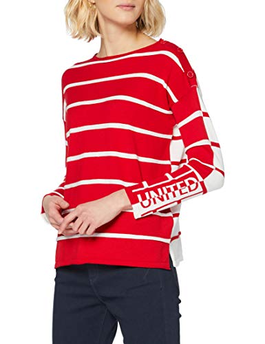 United Colors of Benetton Maglia G/c M/l Jersey, Rojo (Rosso/Bianco 901), X-Small para Mujer