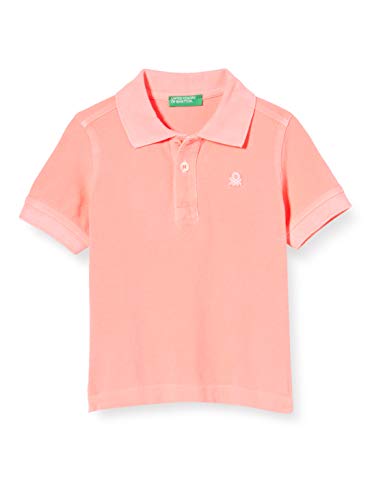 United Colors of Benetton Maglia Polo M/m, Rosa (Rosa Fluo 901), 80/86 (Talla del Fabricante: 1Y) para Bebés