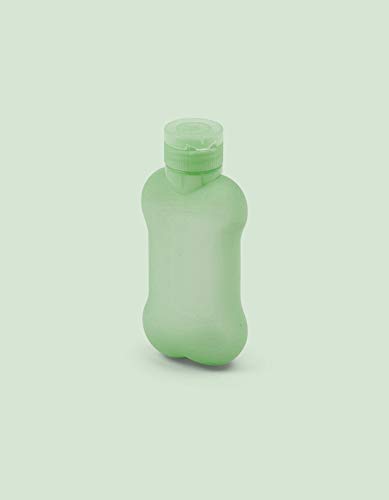 United Pets Bon Ton Pi - Botella portátil, diseño de Pipa, Color Verde