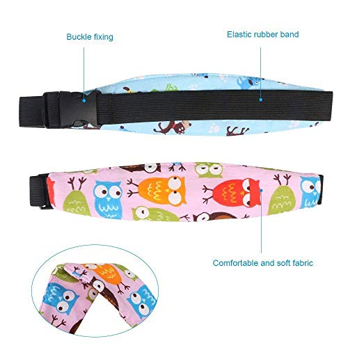 URAQT Bebés Soporte de la Cabeza para Cinturón de Seguridad de Coche, Sujeta cabezas Coche para Niños en Silla Coche, Varios Colores, Paquete de 3