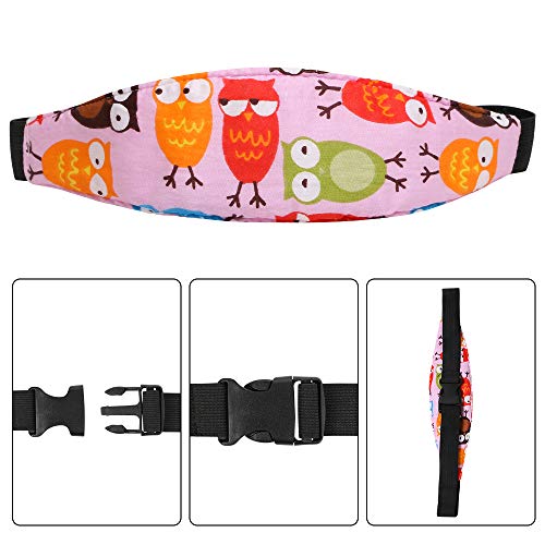 URAQT Bebés Soporte de la Cabeza para Cinturón de Seguridad de Coche, Sujeta cabezas Coche para Niños en Silla Coche, Varios Colores, Paquete de 3