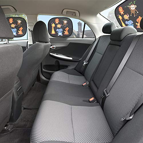 URAQT Parasol de Coche, Parasol Coche Bebe Parasoles para Coche Parasol Infantil Coche Parasol Lateral Coche Laterales Protector Solar Bloquear el Calor y los Rayos del Sol Paquete de 2, Amarillo