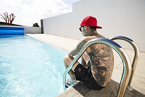 Urban Classics Block Swim Shorts Bañador, Multicolor (Negro/Rojo), X-Large para Hombre