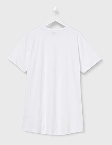 Urban Classics Shaped Long tee Manga Corta con Talle Largo, Camiseta Lisa, Básica Fácilmente Combinable, Versátil y Cómoda, white, 3XL para Hombre
