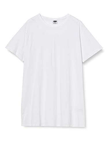 Urban Classics Shaped Long tee Manga Corta con Talle Largo, Camiseta Lisa, Básica Fácilmente Combinable, Versátil y Cómoda, white, 3XL para Hombre