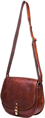 Urban Leather Alforja Bolso Mujer Bandolera Carteras Monederos Cosmetica Bolso Niña Bolsos de Fiesta Bolso Shopper Tous Monedero Bolso Etnico de Cuero Vintage , Tamaño 12 Pulgadas