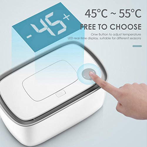 Urben Life Caja De Toallitas Húmedas, Se Puede Calentar Toallitas Calientes Soporte Dispensador De Toallitas Húmedas, Sensor De Temperatura Incorporado, Mantiene La Temperatura A 45-55 Grados