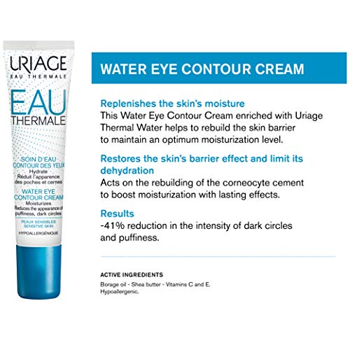 Uriage Eau Thermale agua crema contorno de ojos para la piel sensible, 15 ml, 6.9600 (10016257)